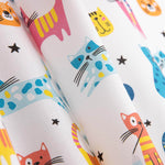 Multicolour Cat Print Cotton Poplin  - Ribes y Casals
