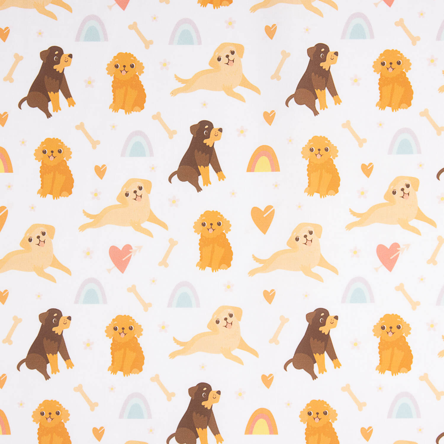 Children’s Puppy Print Cotton Poplin - Ribes y Casals