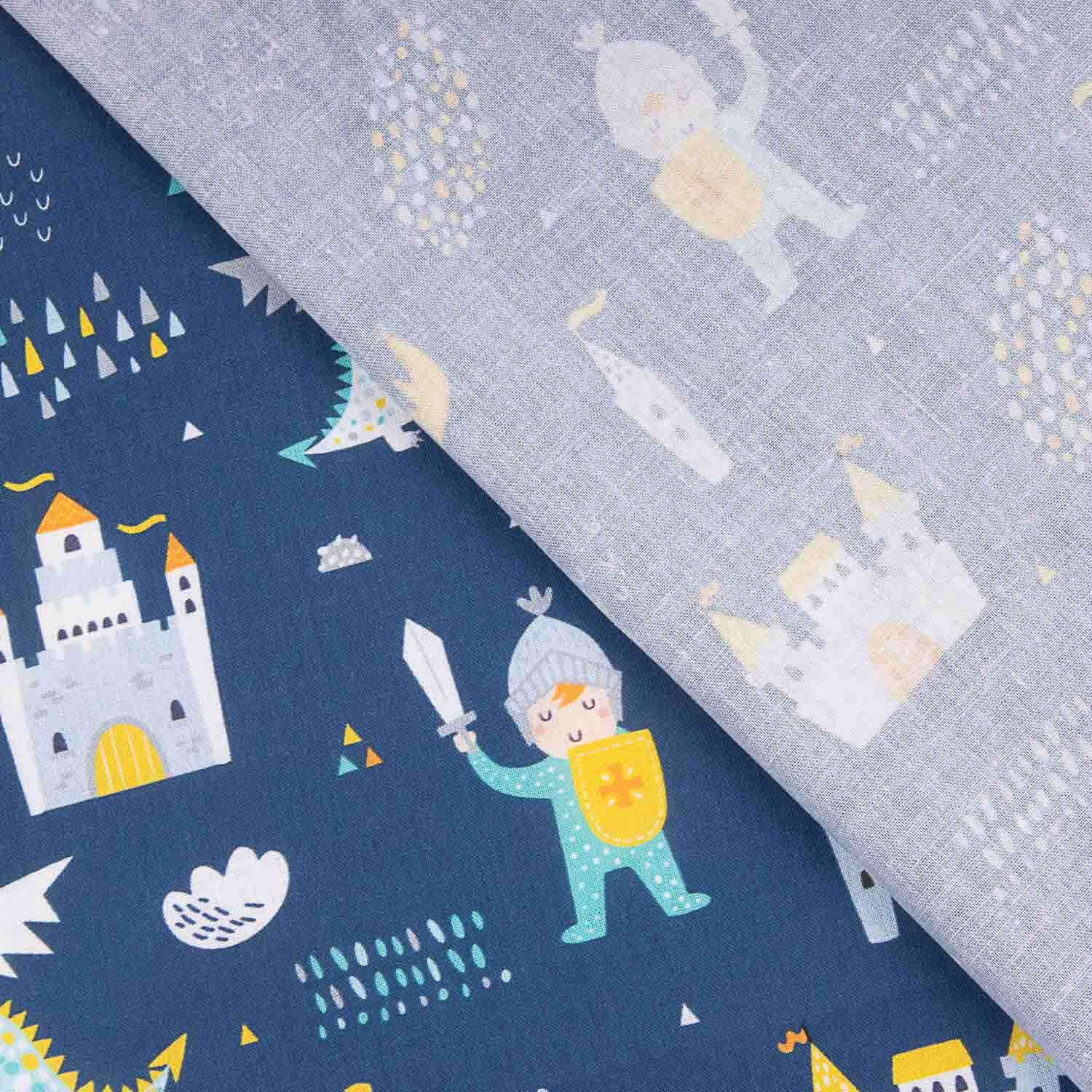 Poplin Cotton Knights and Dragons - Ribes y Casals