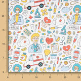 Printed Cotton Poplin Children's Medical - Ribes y Casals