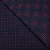 Fine Poplin Shirting Navy Red Polka Dots - Ribes y Casals