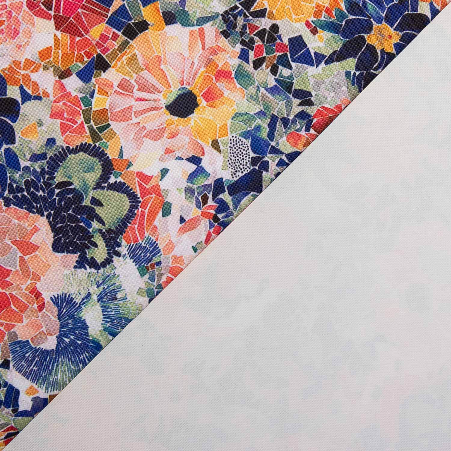 Resin-coated Water-repellent Floral Print Mosaic Colour - Ribes y Casals