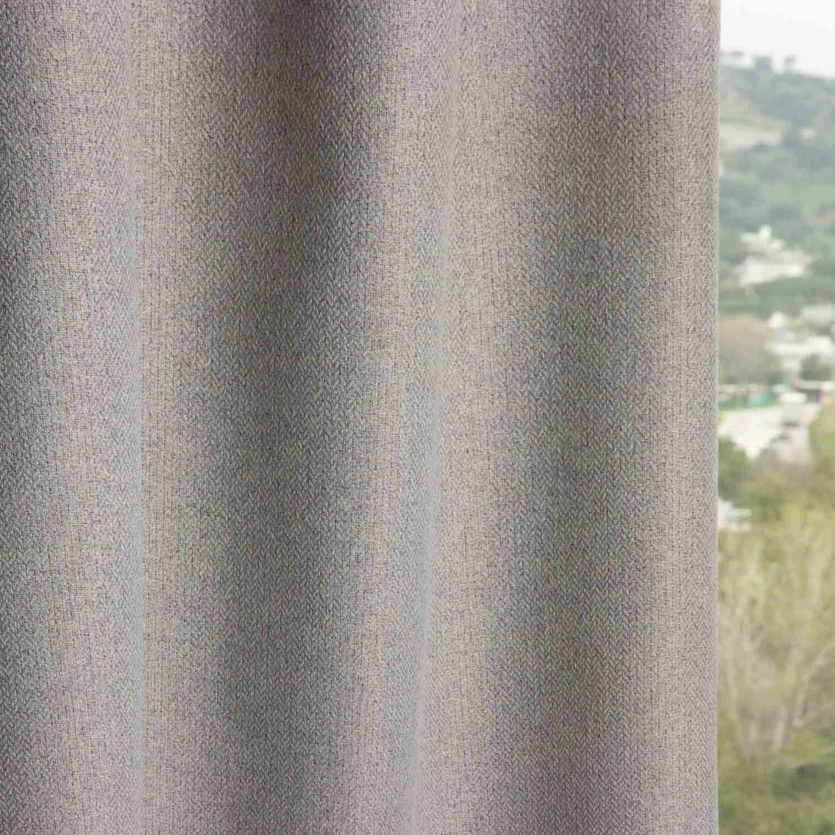 Oscurante Liso 100% Rústico Gris Oscuro Ignífugo Contract - Ribes y Casals