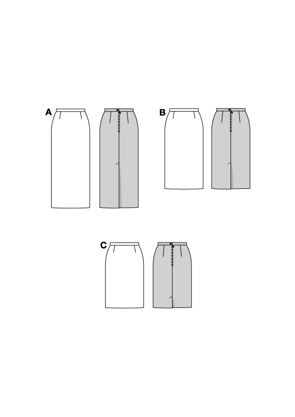Burda Sewing Pattern 8765 Skirt - Ribes y Casals