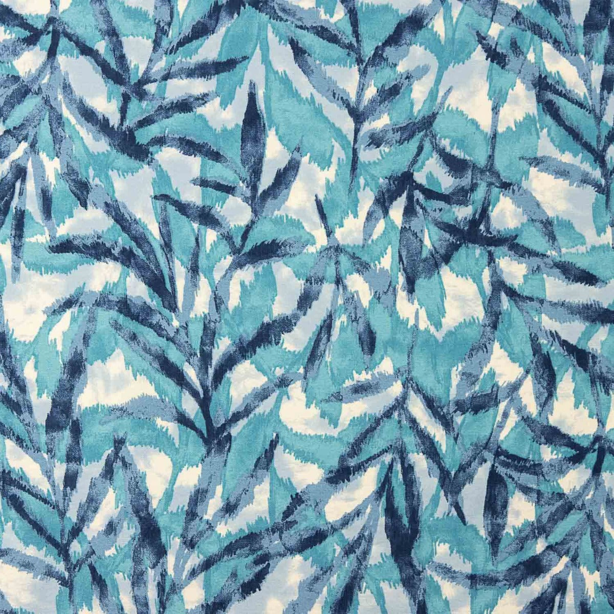 Jungle Chic Blue Viscose Crepe - Ribes y Casals