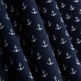 Navy Anchor Cotton Poplin - Ribes y Casals