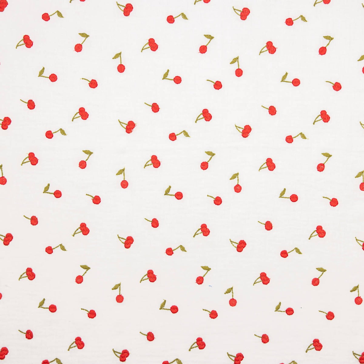 Cherry Double Gauze Crinkled Cotton - Ribes y Casals