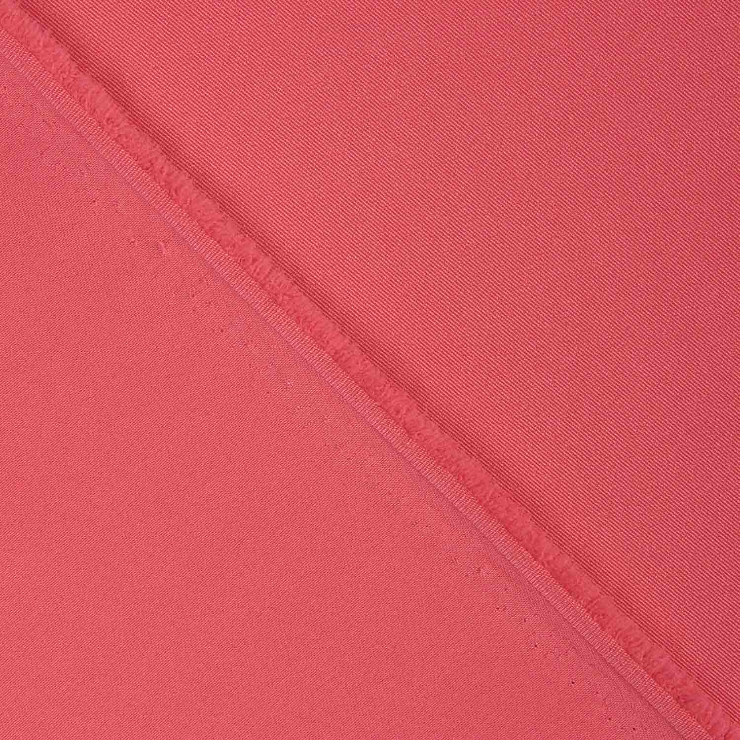 Plain Gabardine Stretch Trench Coat in Deep Coral - Ribes y Casals