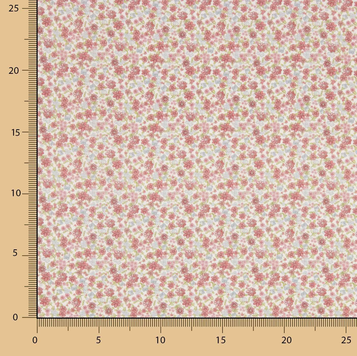 Printed Viyela in Pink Garden - Ribes y Casals