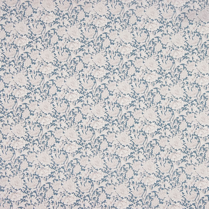 Blue Damask Printed Viyela - Ribes y Casals