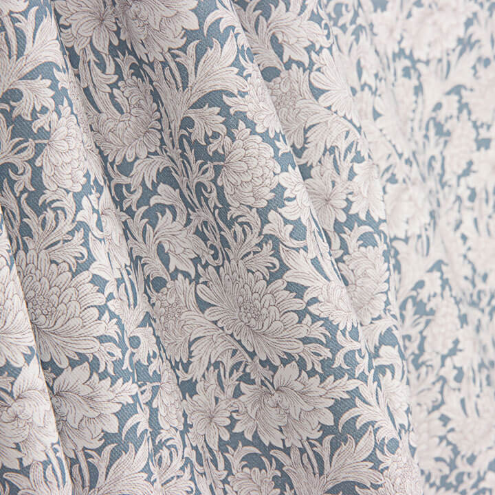 Blue Damask Printed Viyela - Ribes y Casals