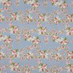 Blue Provence Roses Printed Viyela - Ribes y Casals