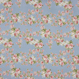 Blue Provence Roses Printed Viyela - Ribes y Casals