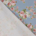 Blue Provence Roses Printed Viyela - Ribes y Casals