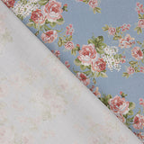 Blue Provence Roses Printed Viyela - Ribes y Casals