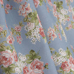 Blue Provence Roses Printed Viyela - Ribes y Casals