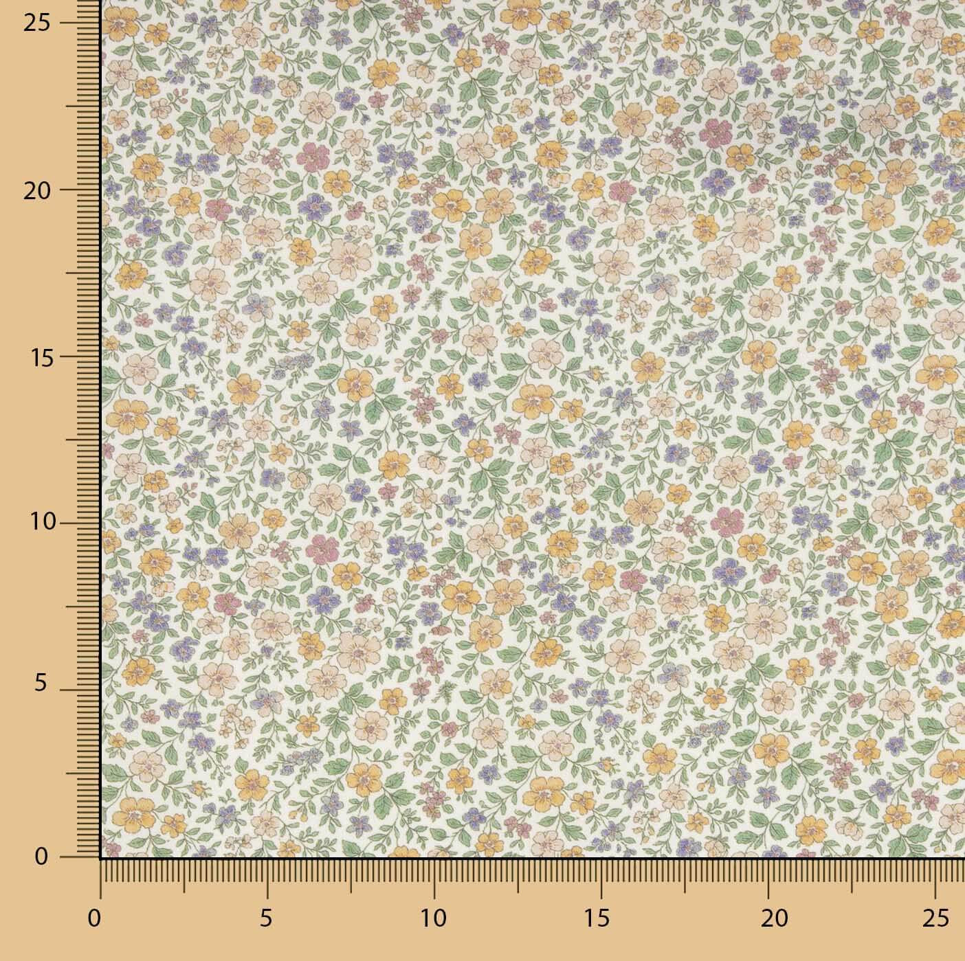 Ochre Meadow Printed Viyela - Ribes y Casals