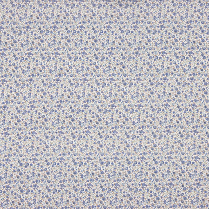 Indigo Blue Printed Floral Viyela - Ribes y Casals