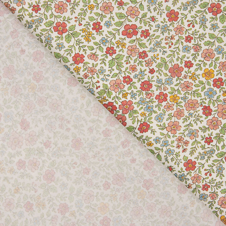 Pradera Coral Printed Viyela - Ribes y Casals