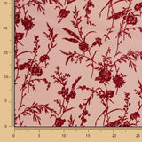 Koshibo Flocked Makeup Maroon Flowers - Ribes y Casals