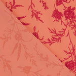 Koshibo Coral Flocked Fuchsia Flowers - Ribes y Casals