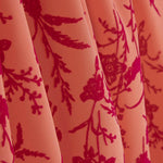 Koshibo Coral Flocked Fuchsia Flowers - Ribes y Casals