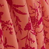 Koshibo Coral Flocked Fuchsia Flowers - Ribes y Casals