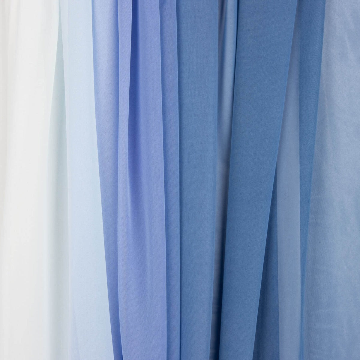 Blue Gradient Print Chiffon - Ribes y Casals
