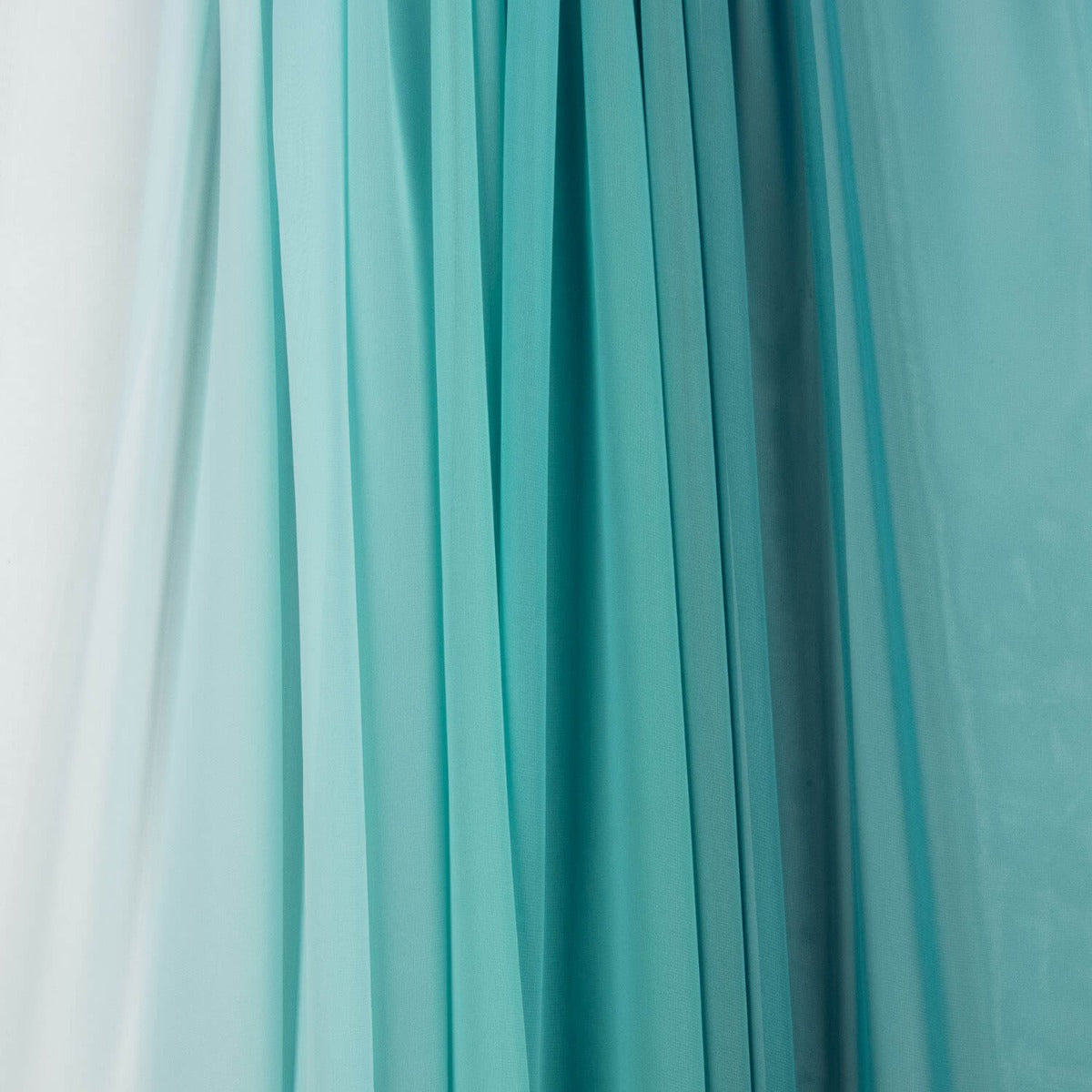 Turquoise Gradient Print Chiffon - Ribes y Casals