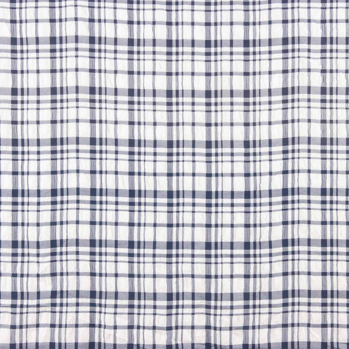 Blue and White Check Seersucker - Ribes y Casals