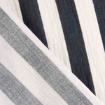 Navy and White Striped Cotton Muslin - Ribes y Casals