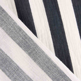 Navy and White Striped Cotton Muslin - Ribes y Casals