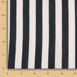 Navy and White Striped Cotton Muslin - Ribes y Casals