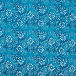 Turquoise Batik Spiral Print Cotton Voile - Ribes y Casals