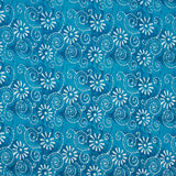 Turquoise Batik Spiral Print Cotton Voile - Ribes y Casals