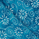 Turquoise Batik Spiral Print Cotton Voile - Ribes y Casals