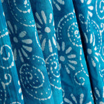 Turquoise Batik Spiral Print Cotton Voile - Ribes y Casals