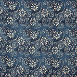 Indigo Batik Spiral Print Cotton Voile - Ribes y Casals