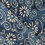 Indigo Batik Spiral Print Cotton Voile - Ribes y Casals