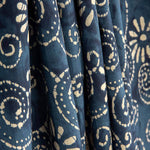 Indigo Batik Spiral Print Cotton Voile - Ribes y Casals