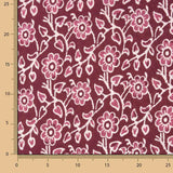 Voile Algodón Estampado Jardín Vintage Burdeos - Ribes y Casals