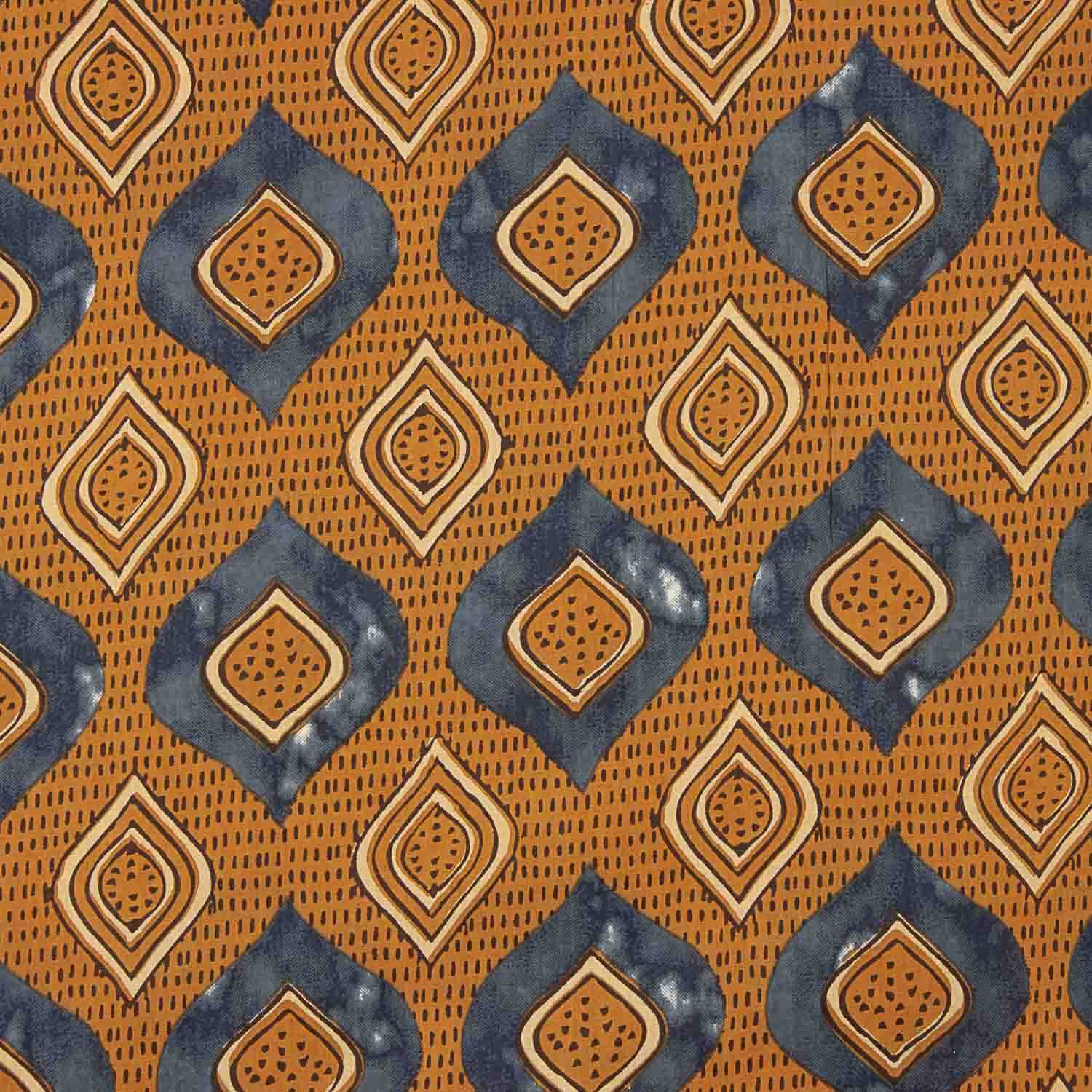 Ikat-printed indigo cotton voile - Ribes y Casals