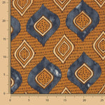 Ikat-printed indigo cotton voile - Ribes y Casals