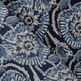 Indigo Night Floral Print Cotton Voile - Ribes y Casals