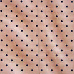 Vichy Cotton Flocked Teal Polka Dot Navy - Ribes y Casals