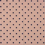 Vichy Cotton Flocked Teal Polka Dot Navy - Ribes y Casals
