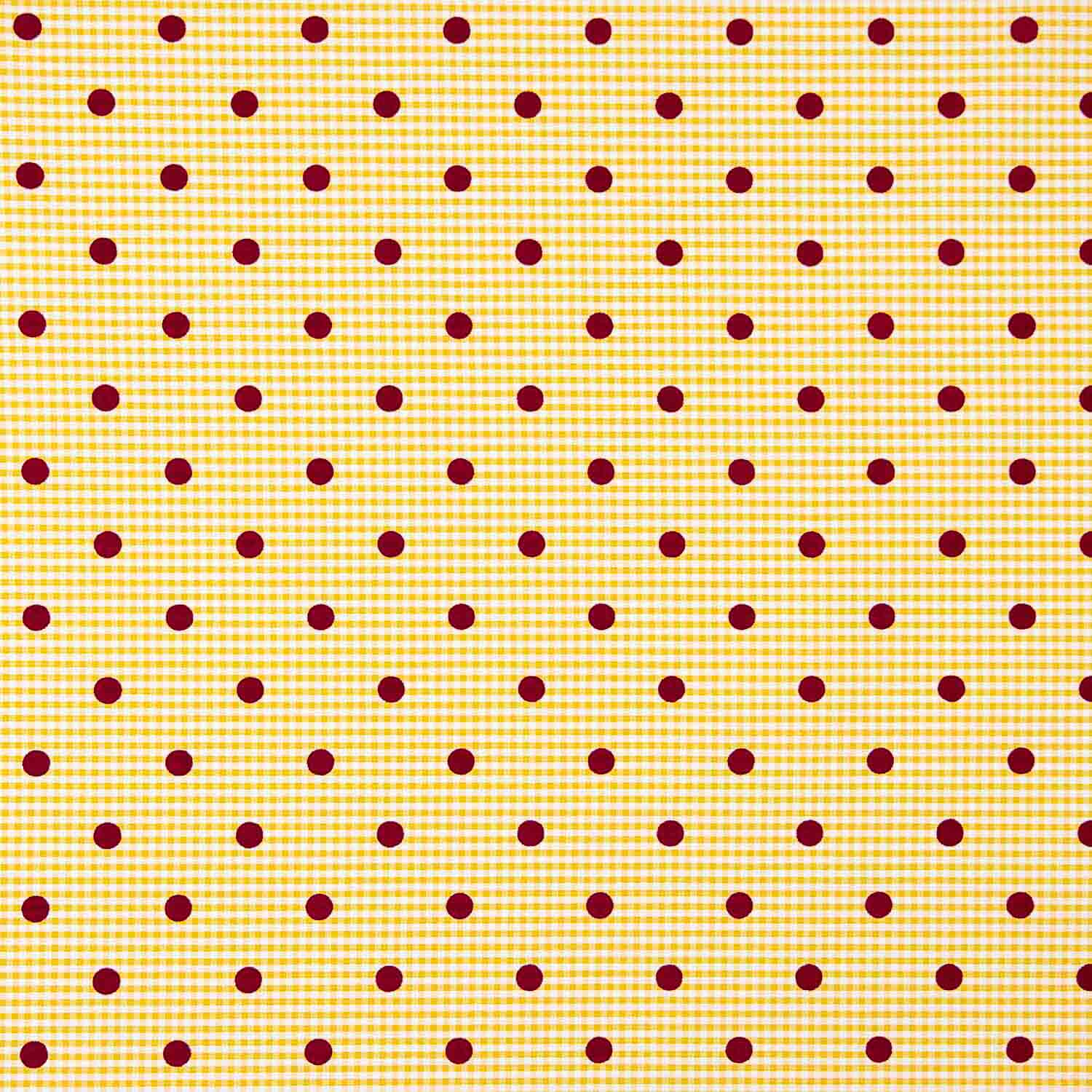 Vichy Cotton Albero Flocked Polka Dot Maroon - Ribes y Casals