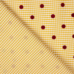 Vichy Cotton Albero Flocked Polka Dot Maroon - Ribes y Casals