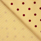 Vichy Cotton Albero Flocked Polka Dot Maroon - Ribes y Casals