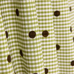 Green Flocked Cotton with Green Polka Dots - Ribes y Casals